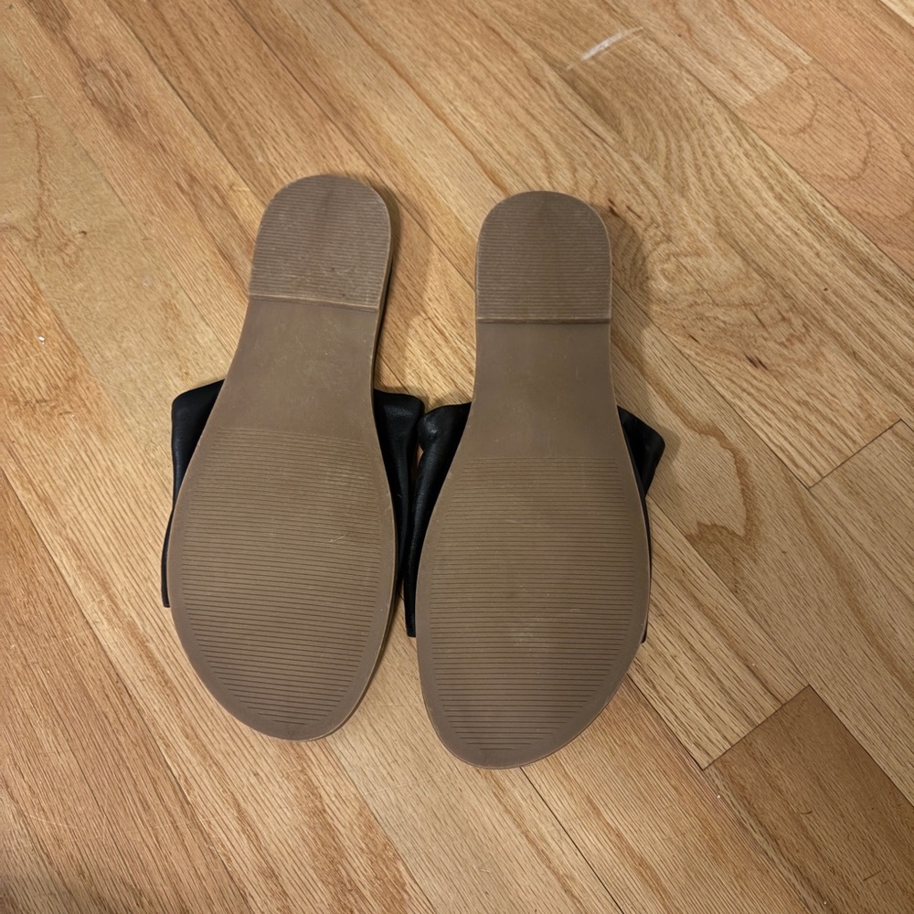 Steve Madden Black Leather Slide Mules NWOT - Picture 3 of 3